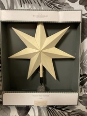 🎄 Threshold Target Christmas Tree Topper Wood Star Studio McGee 🆕AS SHOWN