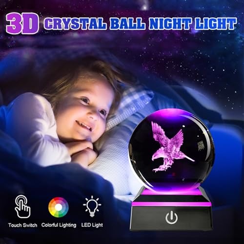 3D Eagle Crystal Ball Variable-Color Light Base Night Light, a Popular eagle gallery