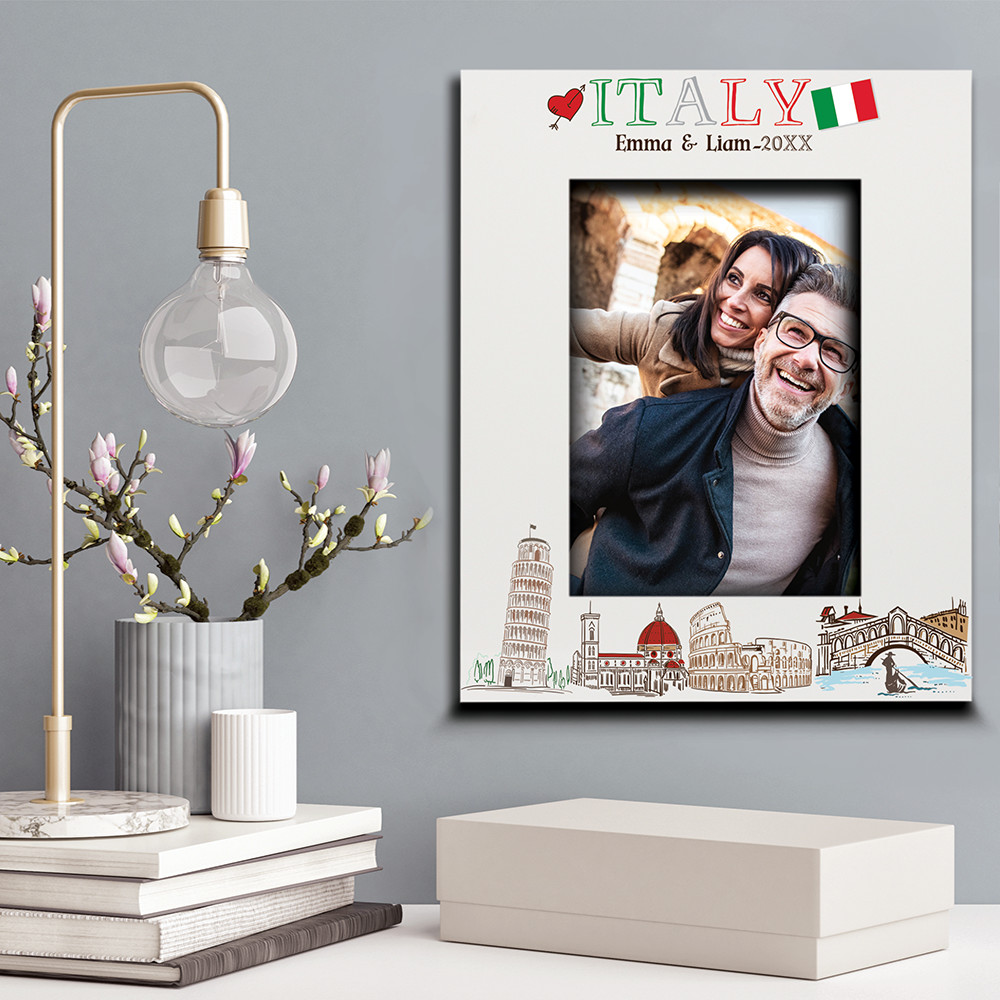 PERSONALIZE-Italy Picture frame-Wedding, Honeymoon, Vacation in Italy gallery