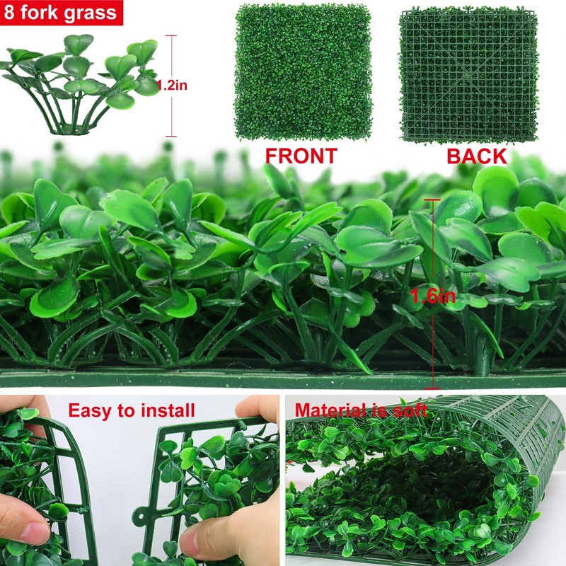 Artificial Plants Grass Wall Panel Greenery Hedge Privacy Fence Backyard Decor gallery