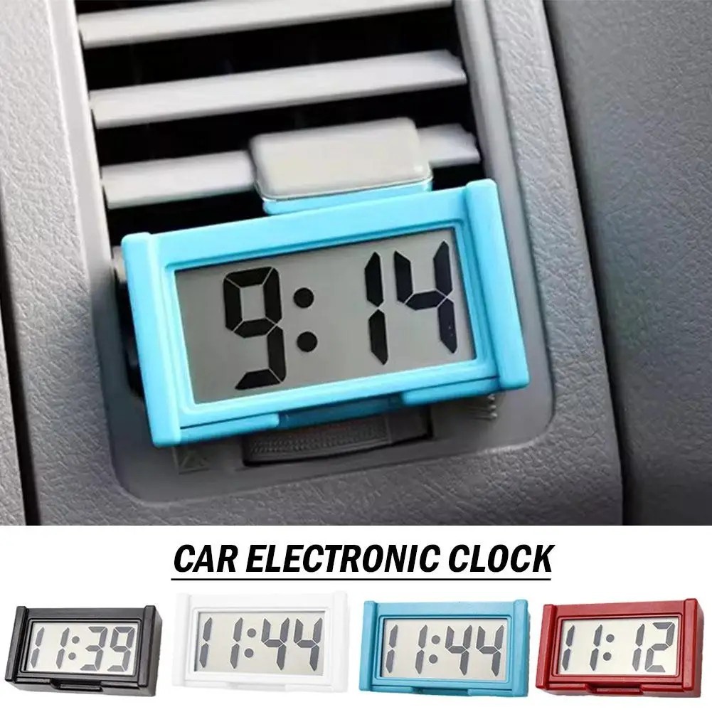 Mini Digital Clock Large Screen Car Dashboard Electronic Clock Self-adhesive Min gallery