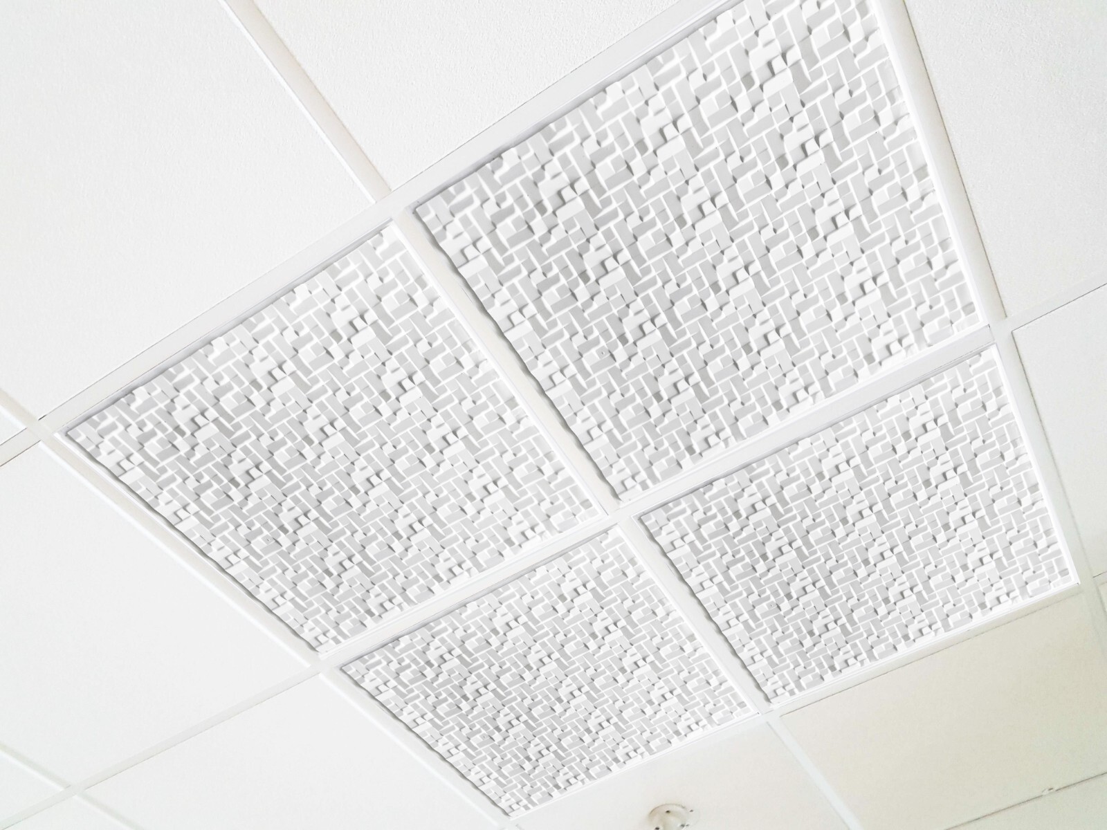 Grid System, Drop In, 24" x 24", PVC, Suspended Ceiling Tiles, OPAL White gallery