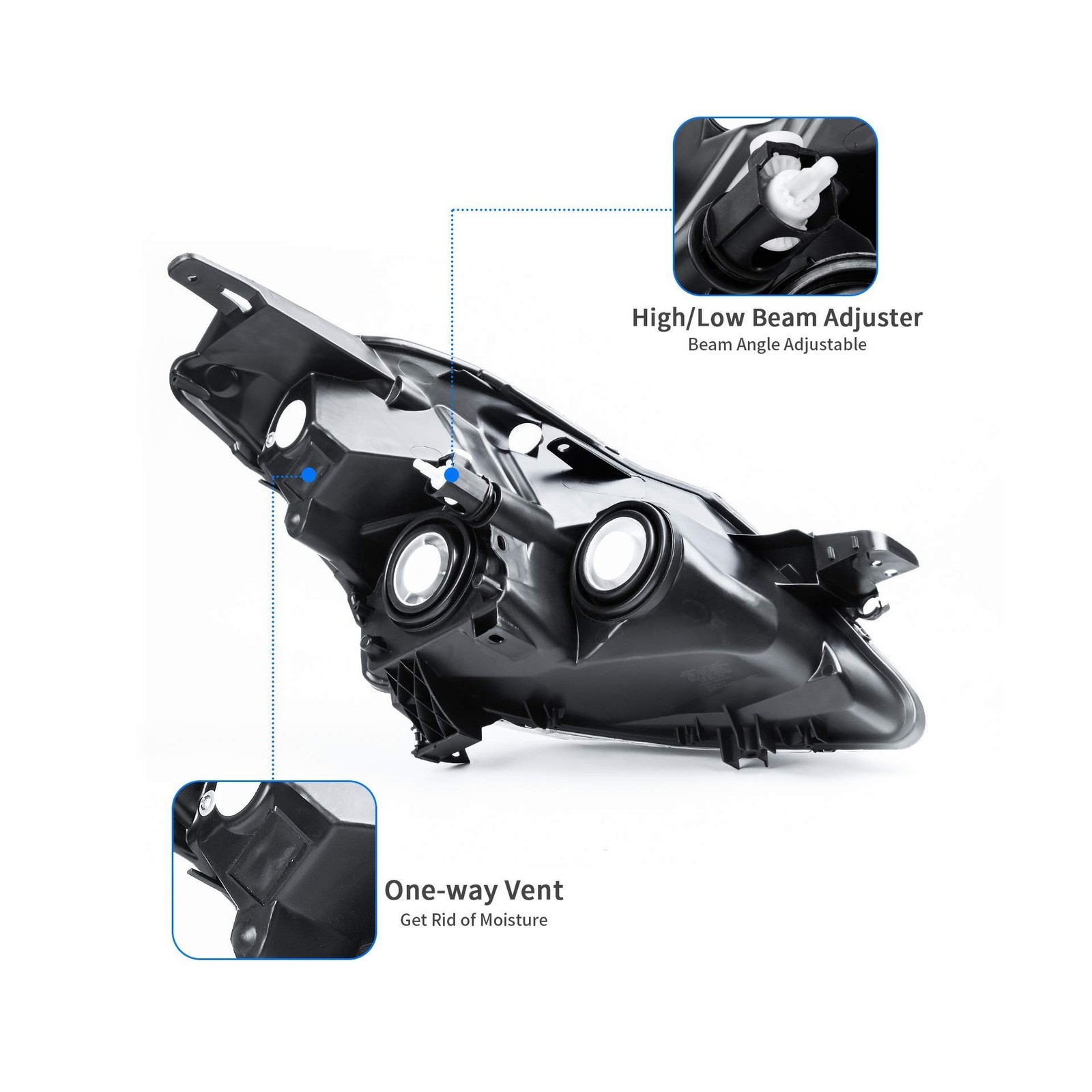DWVO Headlight Assembly Compatible with 07 08 09 Altima 4-Door Sedan 2007 200... gallery