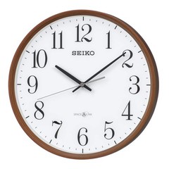 Seiko Clock Wall Clock Satellite Radio Wave Space Link Dark Brown 30.9×5.2cm