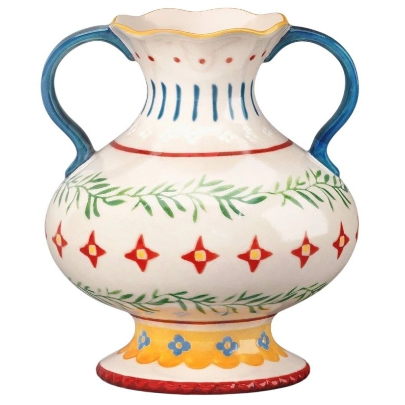 Painted Ceramic Vase – Threshold Multicolor Decorative BOHO Table Vase gallery