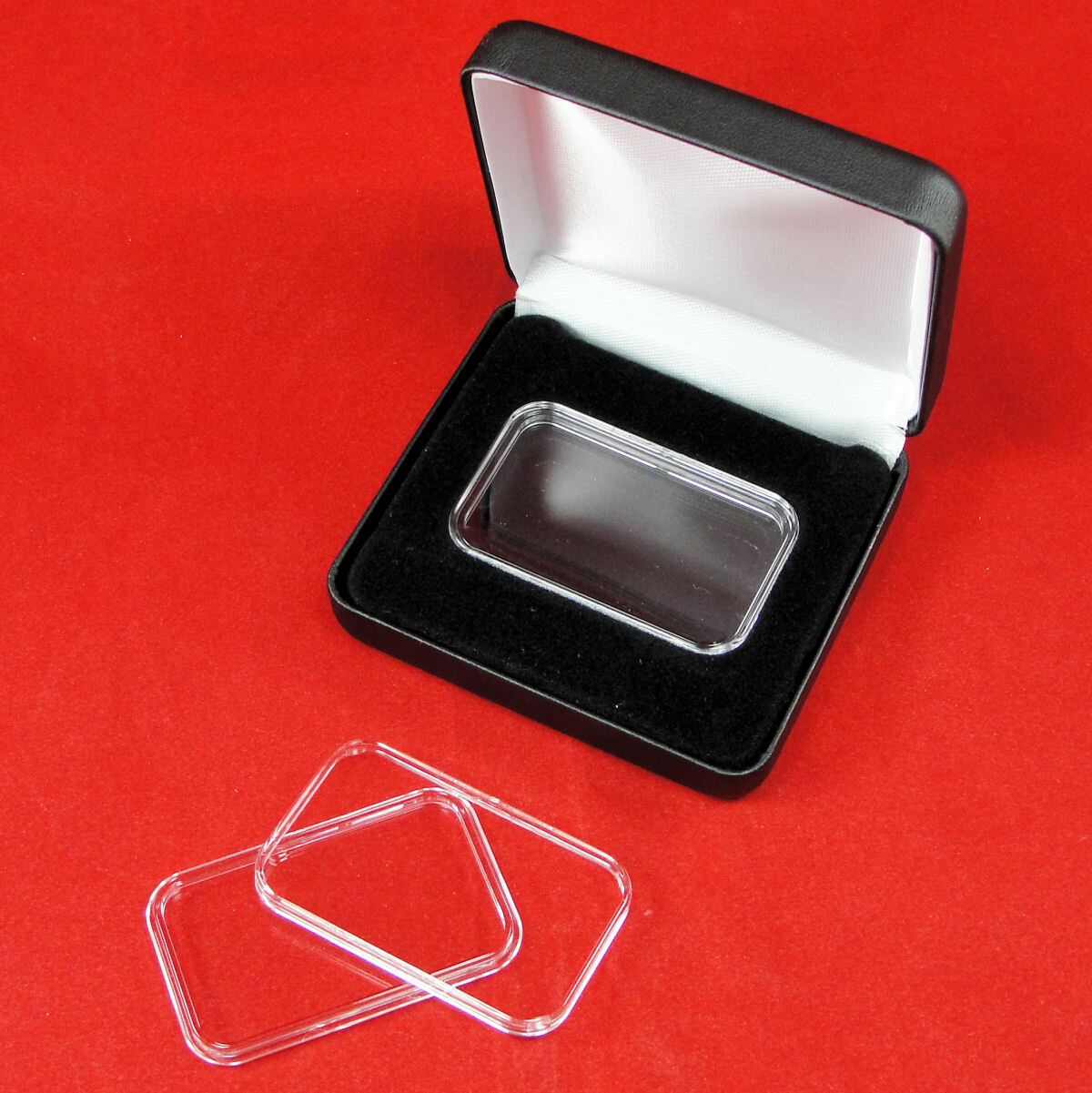 Presentation Black Leatherette Coin Box w/Choice of 1 - 1 oz Bar AirTite Capsule gallery