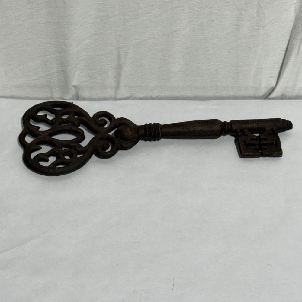 Cast Iron Decorative Rustic Skeleton Key 12” Long Wall Decor 25oz
