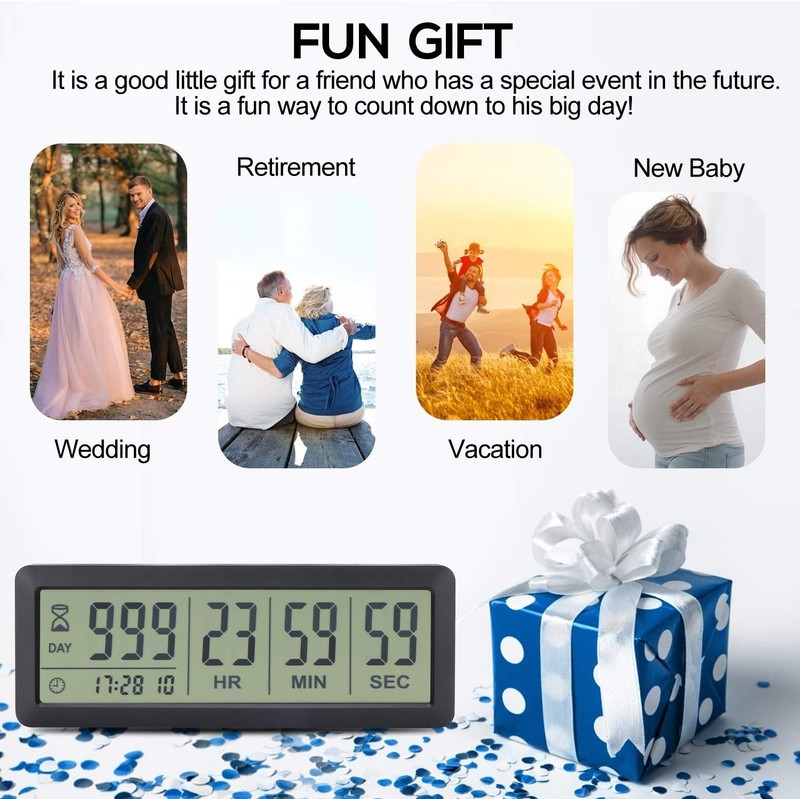 A 999 Days Countdown Timer Digital Clock Retirement Vacation Event Day Counte... gallery