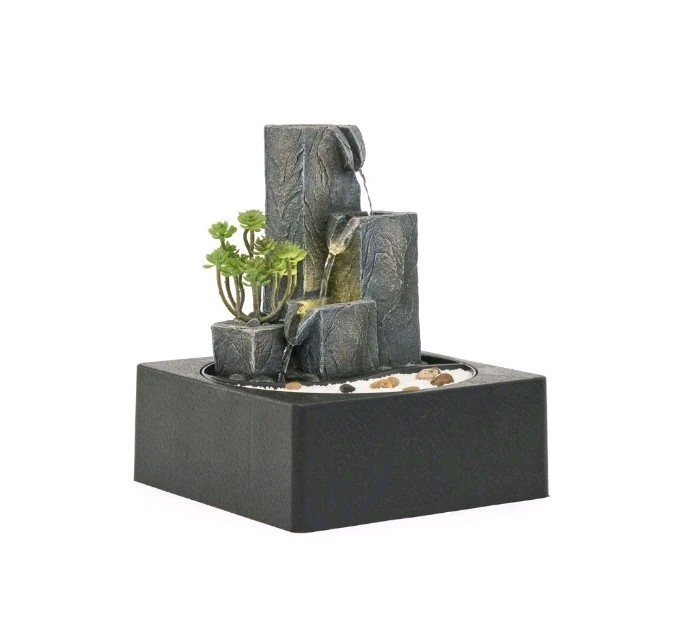 Bardenshire Nirvana 125-016 Tabletop Zen Stone Polyresin Water Fountain gallery