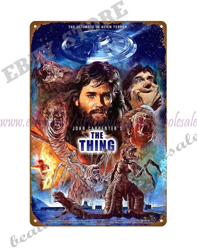 interior decorative items home 1982 The Thing horror movie poster metal tin sign gallery