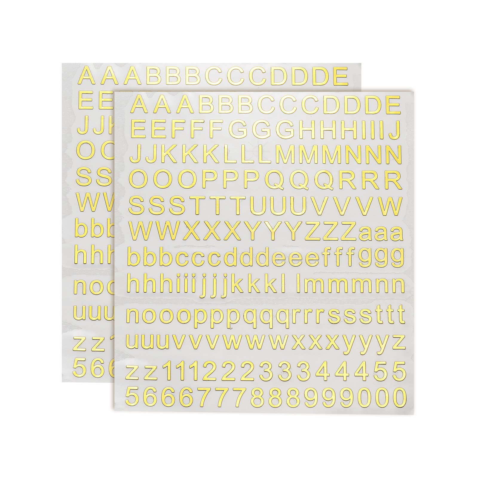 2 Sheets Letter Stickers 0.28" Mini Letter Stickers Alphabet Stickers (Gold) gallery