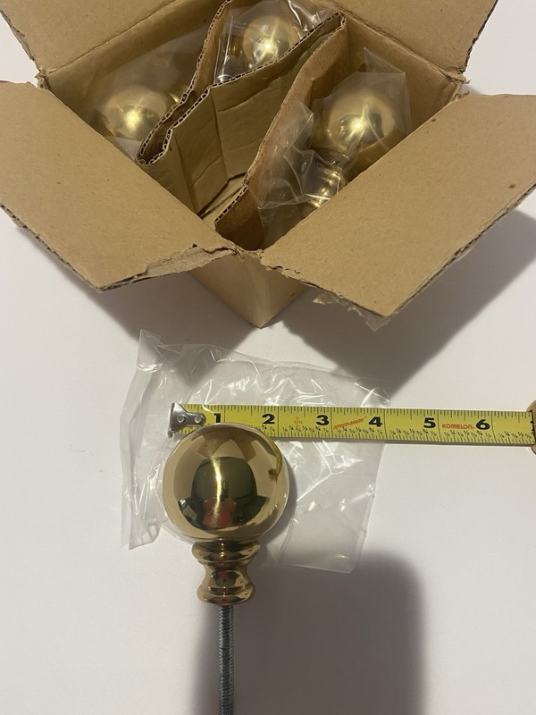 Solid Brass Bedpost Balls / Knobs. Set of Four. New In Package. Crafts. gallery
