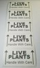 LIVE PLANTS Warning Pack Label Sticker 25-200 2"x1" Shop Store Handle With Care gallery