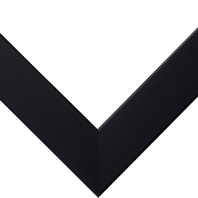 Essentials, Modern 1 Inch Wide Satin Black Picture Frame With a Mat, 4- Pack gallery