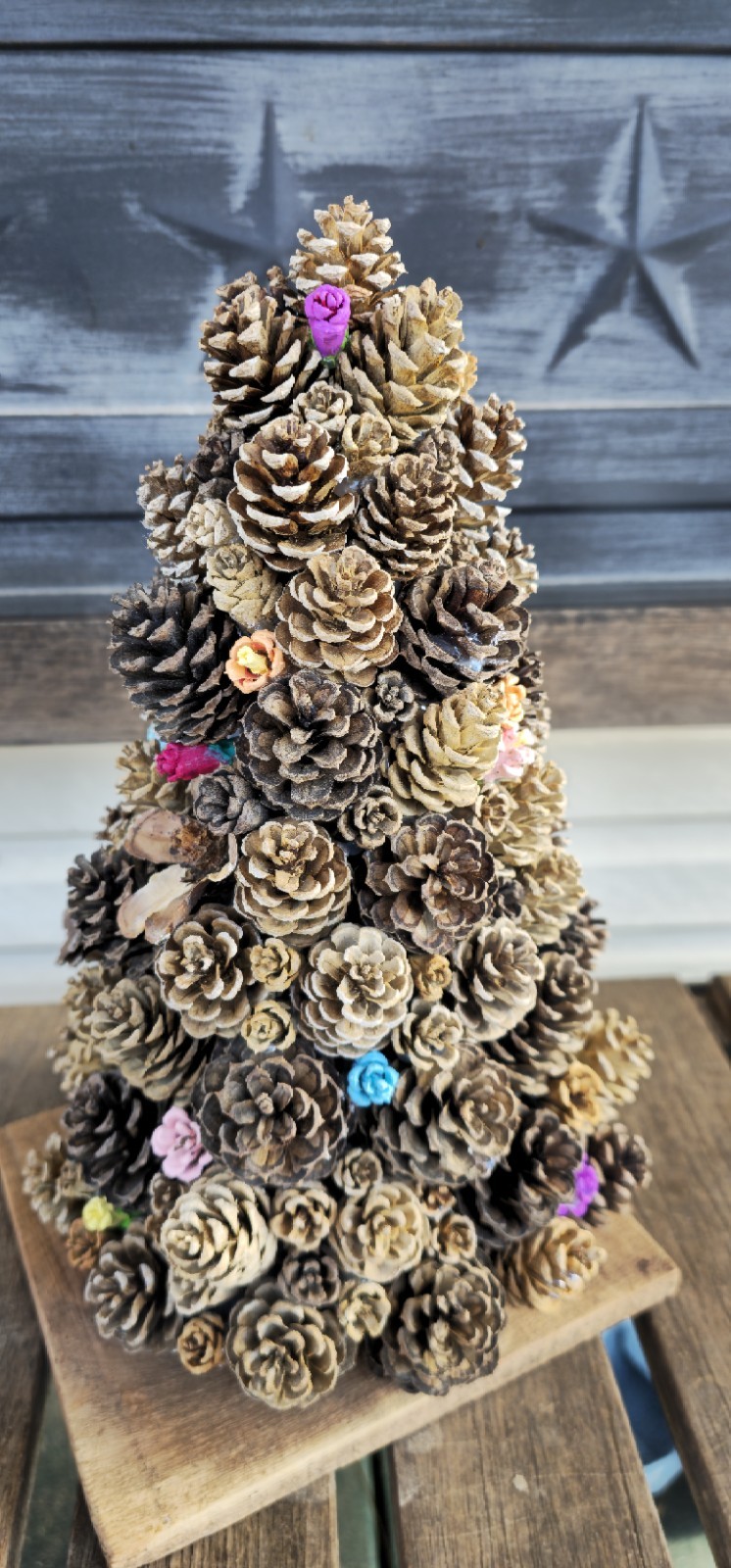 Pine Cone Tree Tabletop/Centerpiece 12 In. Tall Handcrafted gallery