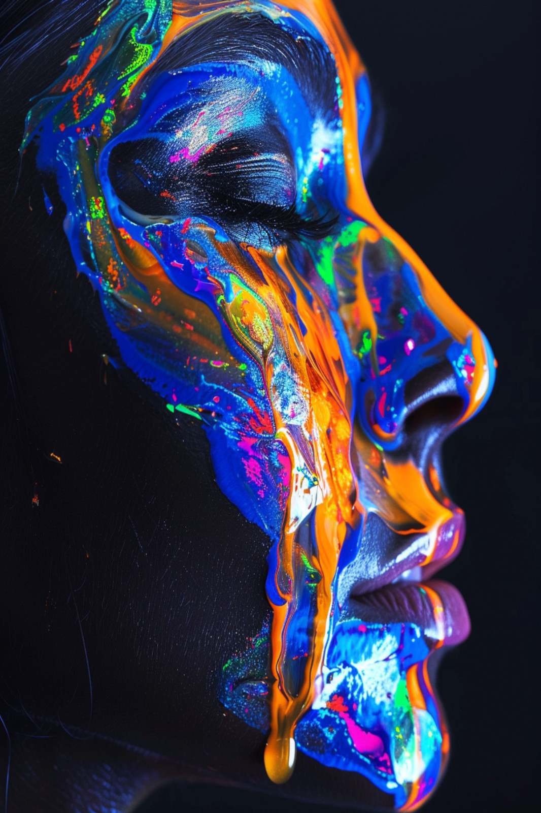 ABSTRACT WOMANS FACE WALL ART QUALITY PHOTO PAPER/CANVAS/METAL PRINT A21 gallery