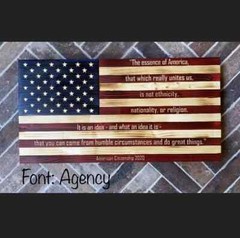 A Beautiful & Memorable Quote Written 19” X 36” | Handmade Distressed Flag Gift