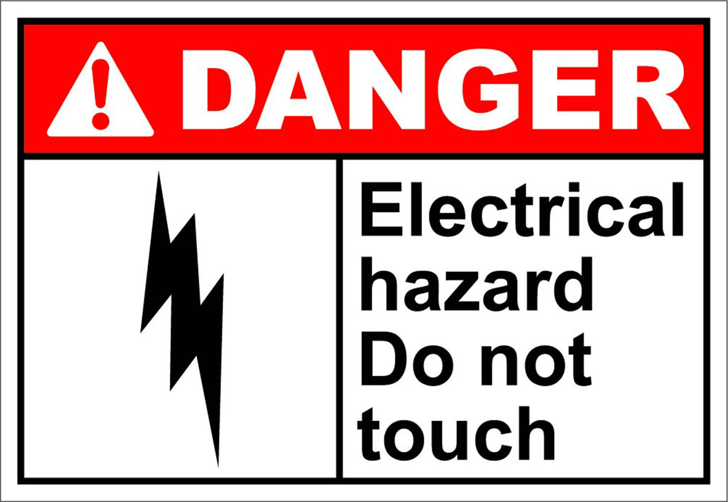 Electrical Hazard Do Not Touch Danger OSHA / ANSI LABEL DECAL STICKER gallery