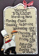FAT CHEF Kitchen Operating Hours SIGN Cucina Bistro Wall Art Hanger Plaque Decor
