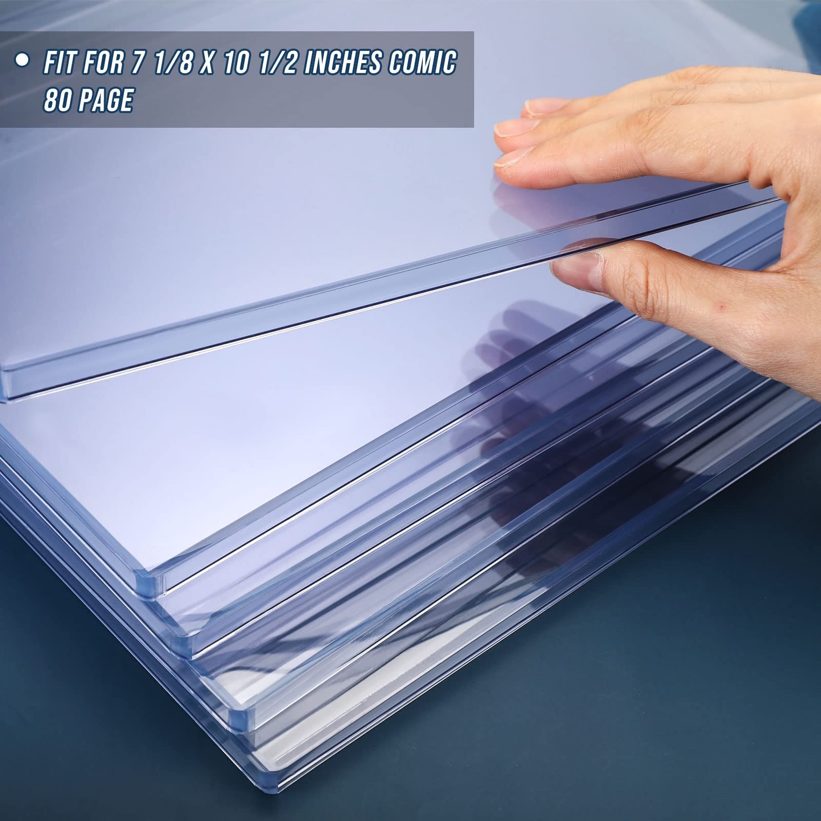 Comic Book Display Case Set, Include Comic Book Sleeves and Clear Plastic Easels gallery