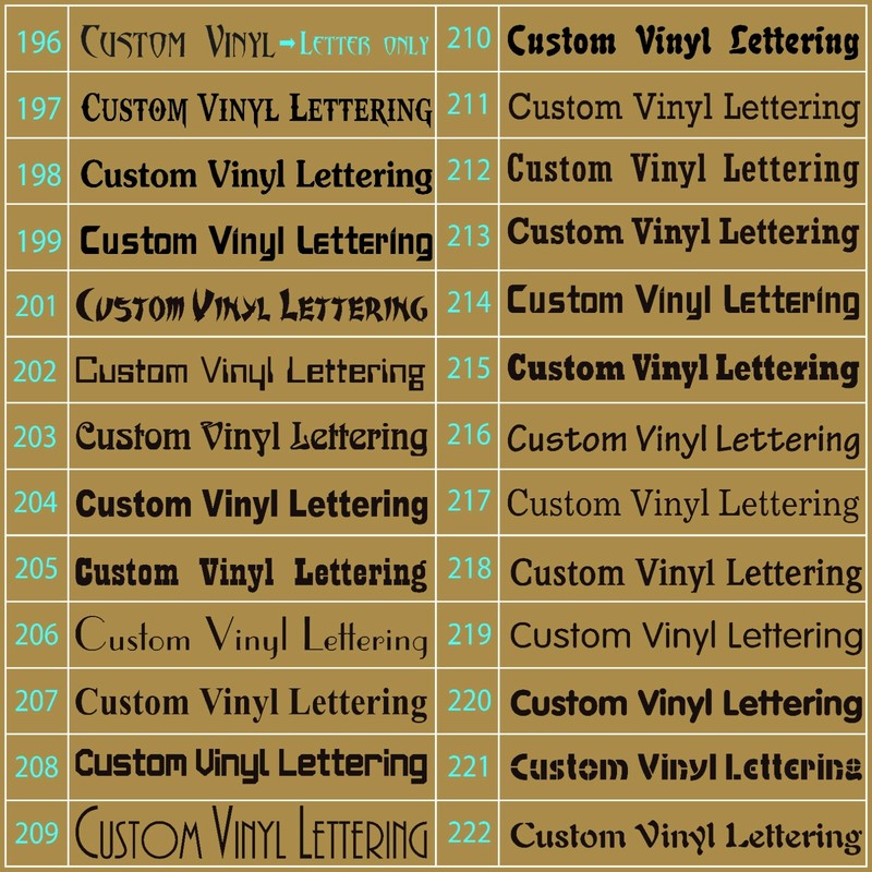 Personalized Decal Customized Sticker Vinyl Lettering Numbers Name Business gallery