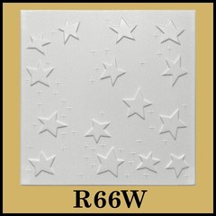 R66W 20×20 Plain White Ceiling Tiles – Lightweight Styrofoam DIY Glue Up 8/lot
