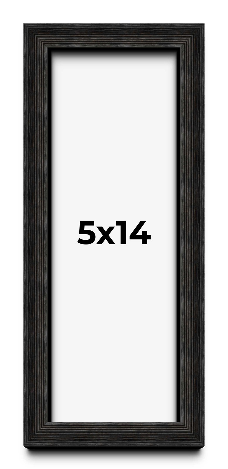 5x14 Shadow Box Black Rustic Barnwood Display Frame | 1.125 Inch Deep | 0.875 I gallery