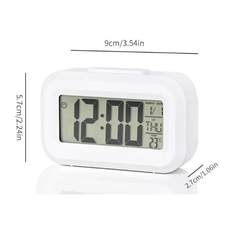 LED Digital Alarm Clock Snooze Backlight Calendar Time Display Table Desktop gallery