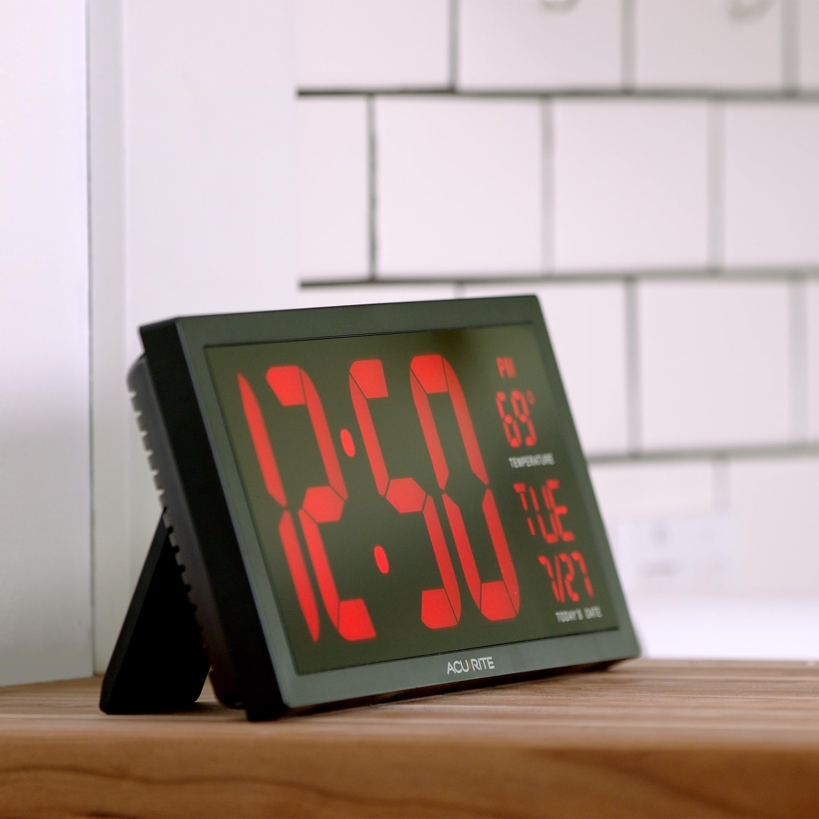 Large Digital LED Wall Clock with Date and Temperature for Home or Office gallery
