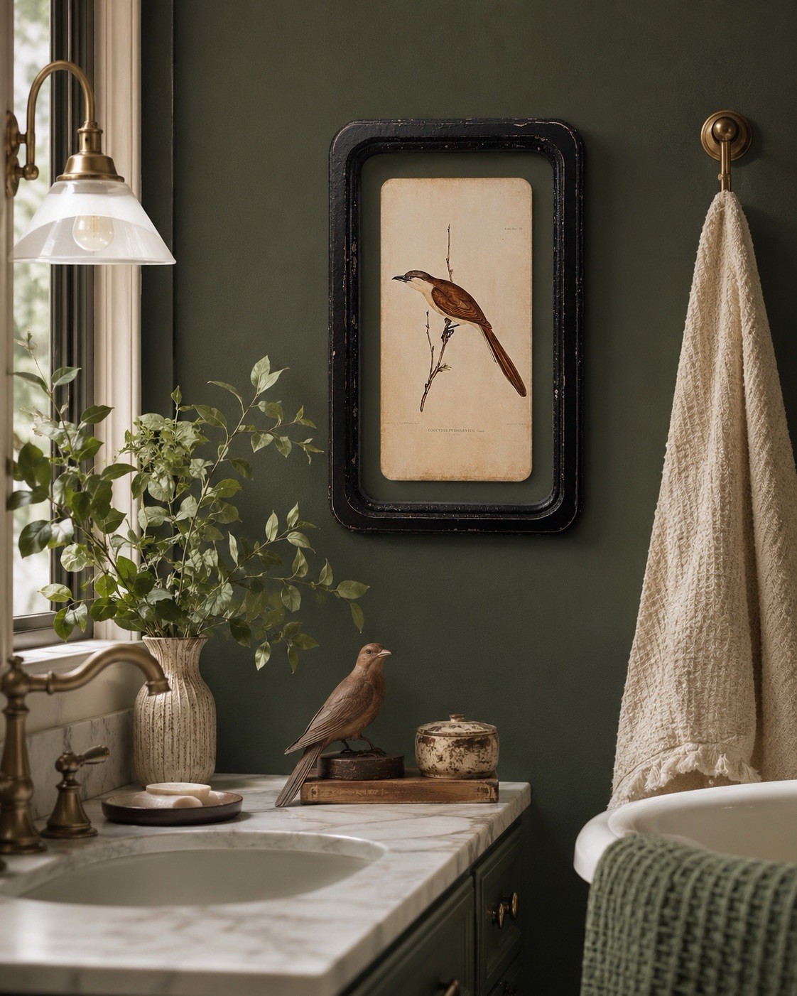 Rustic Black Floating Frame Bird Picture Nature Wall hanging Cottage Art 11x7 gallery