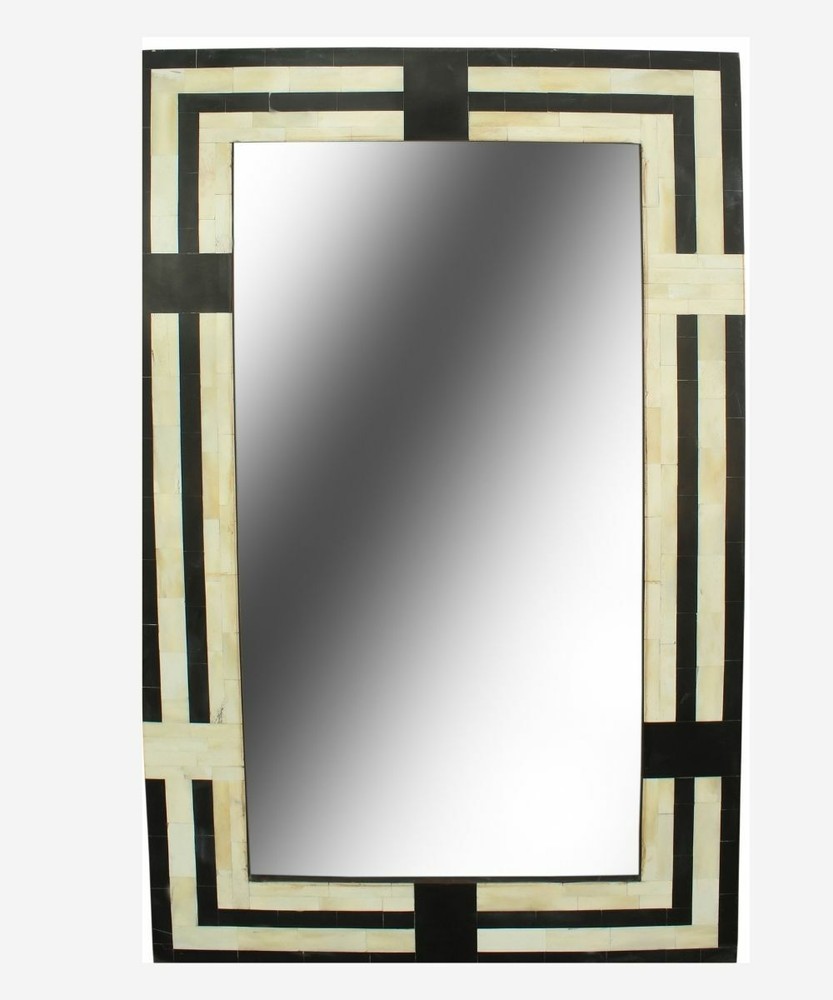 Handmade Bone inlay Geometric Pattern Mirror Frame with free Mirror for Home