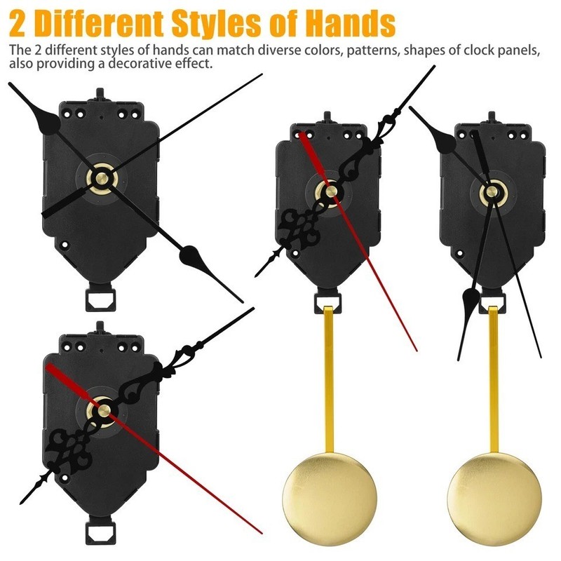 Replacement Quartz Clock Movement Mechanism DIY Repair Kit Tool Parts w/Pendulum gallery