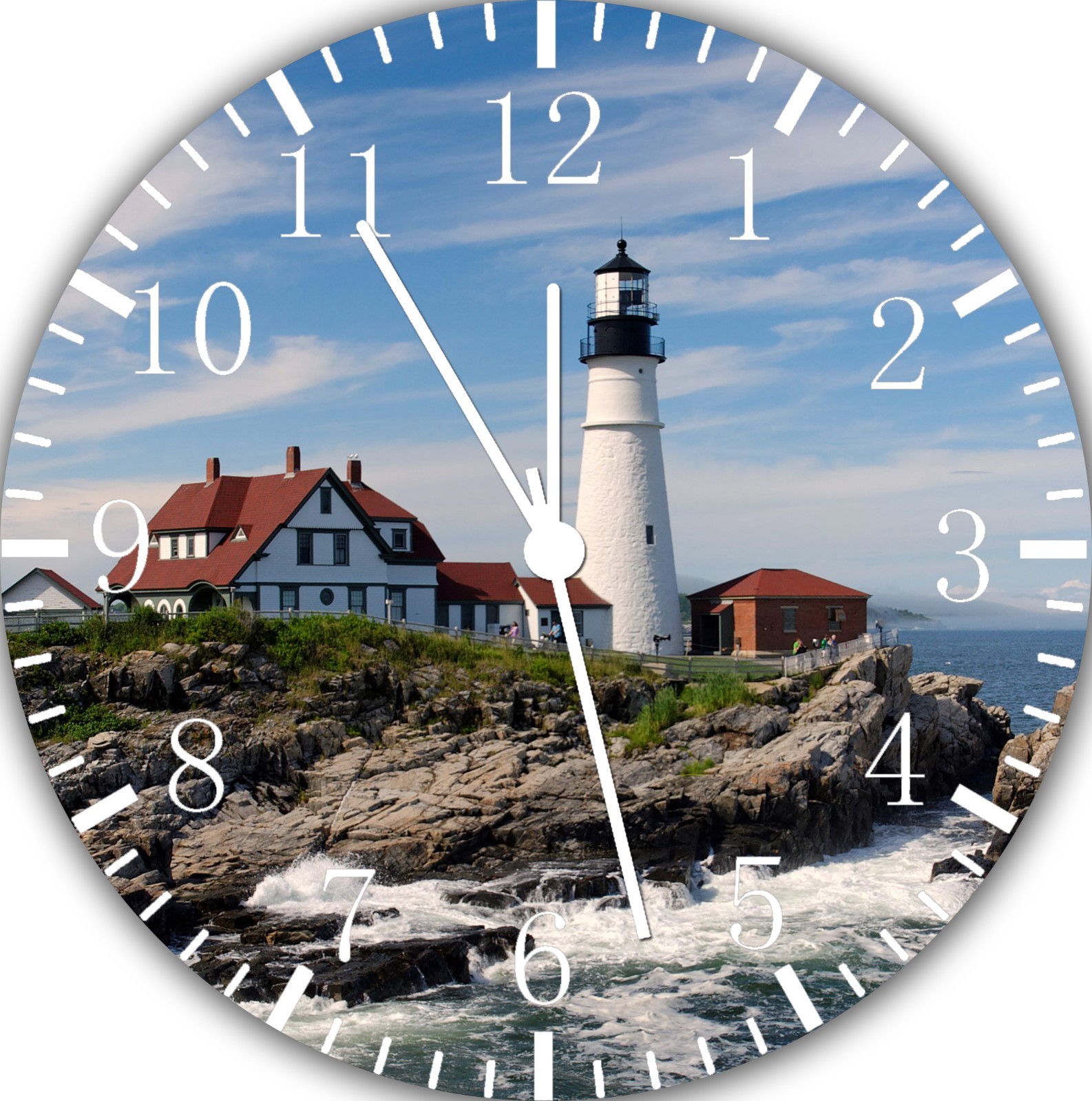 Light House Frameless Borderless Wall Clock For Gifts or Home Decor E107 gallery