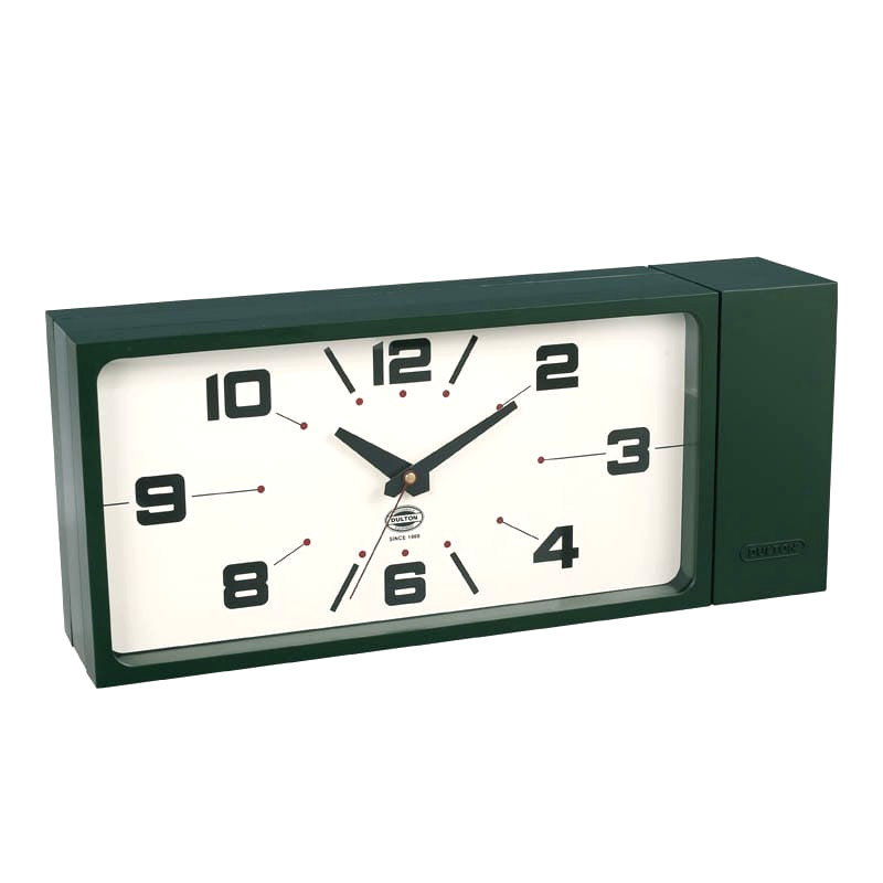 Dulton Double Face Clock Rectangle H21-0362 Green Wall Table Display from Japan
