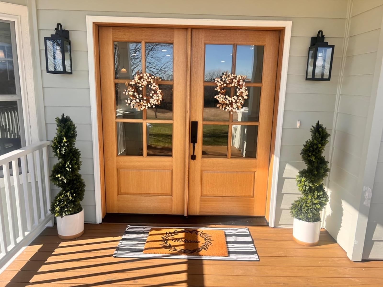 3ft Artificial Boxwood Topiary Tree Potted Topiary Plants for Front Porch Ent... gallery