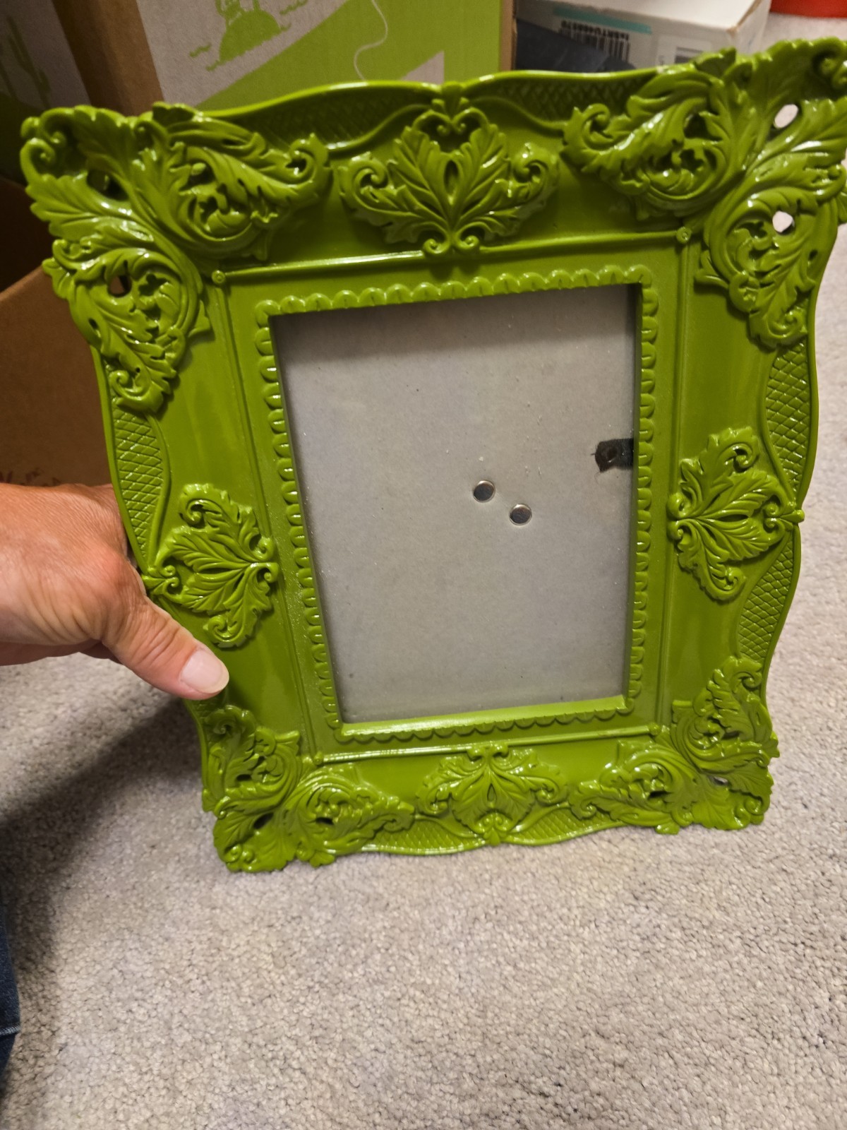 Cottage Core Green Easel Back Victorian Baroque Style Picture Frame gallery