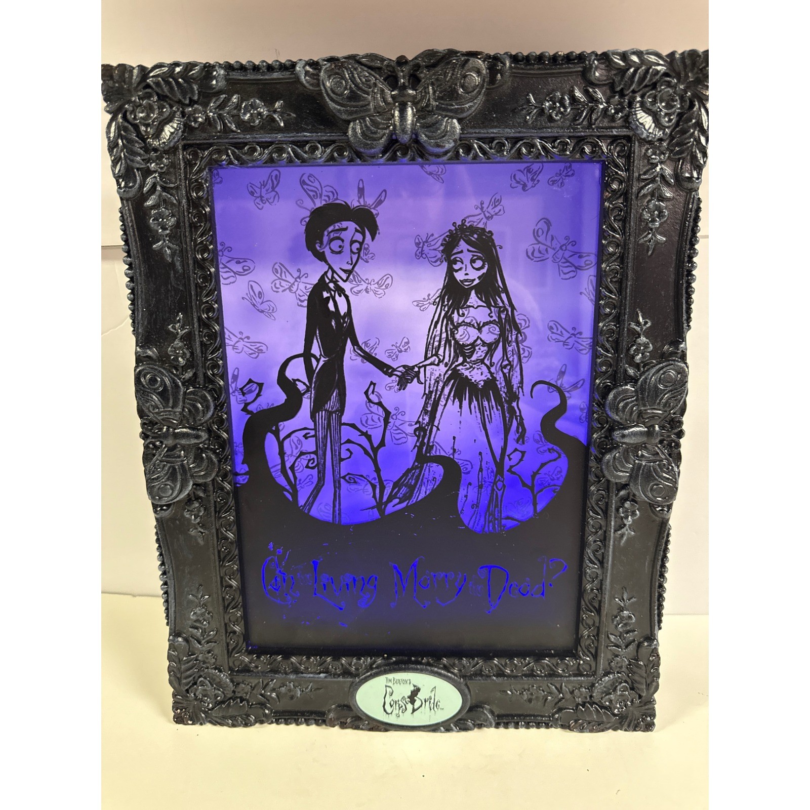 Tim Burton Corpse Bride LightUp Shadow Box WallArt Victor Emily Purple LED Works gallery