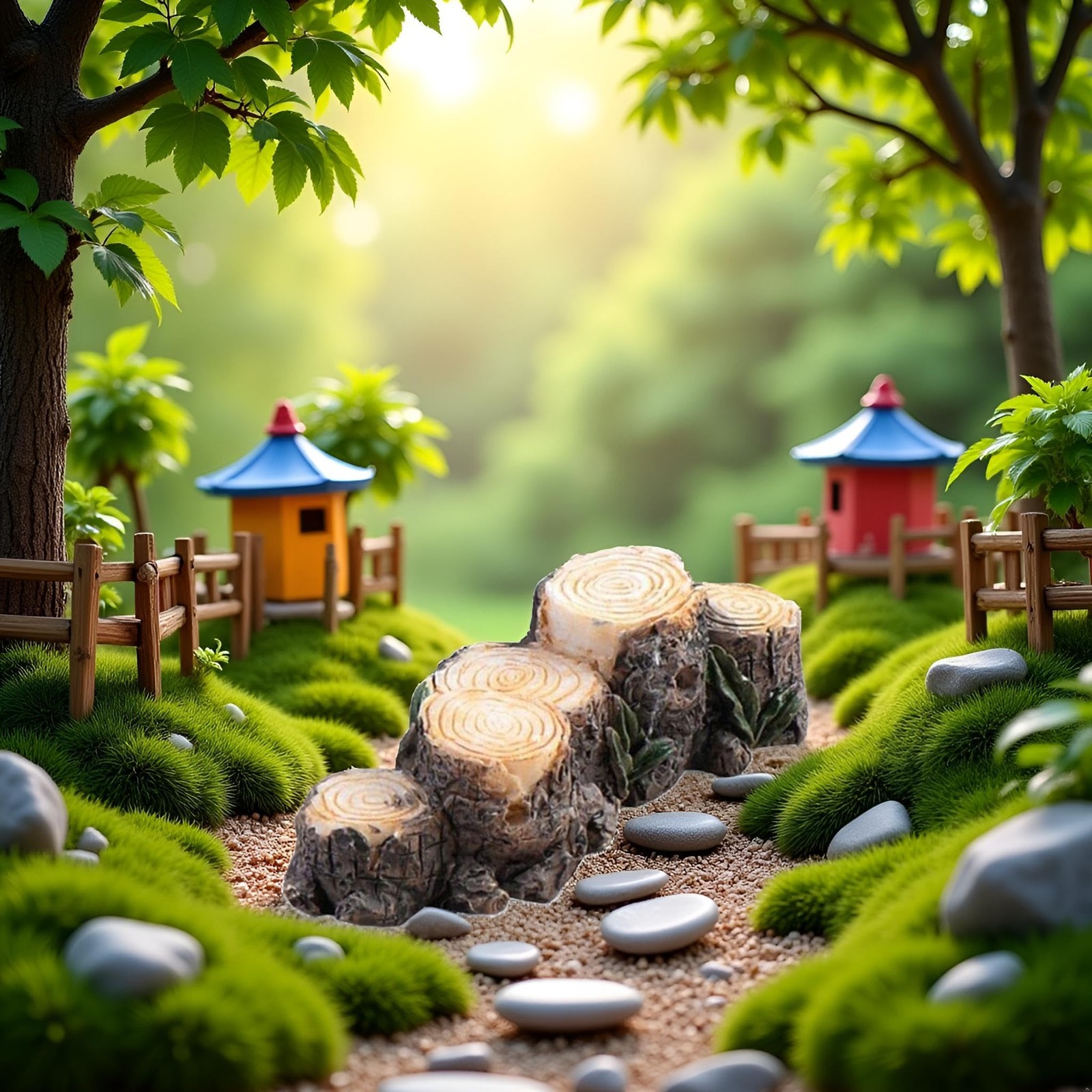 Miniature Resin Stump Micro Landscape Fairy Garden Ornament Mini Doll House O... gallery