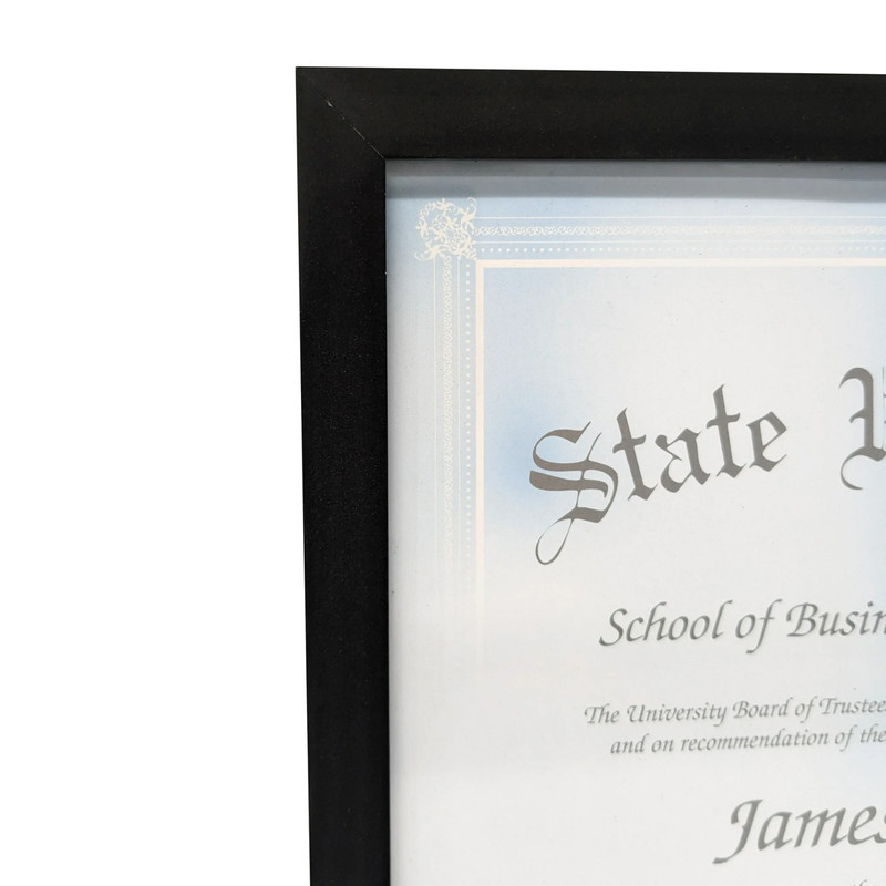 (2 Pack) 8.5x11 Document Picture Frame Certificate Wall Home Office Decor, Black gallery