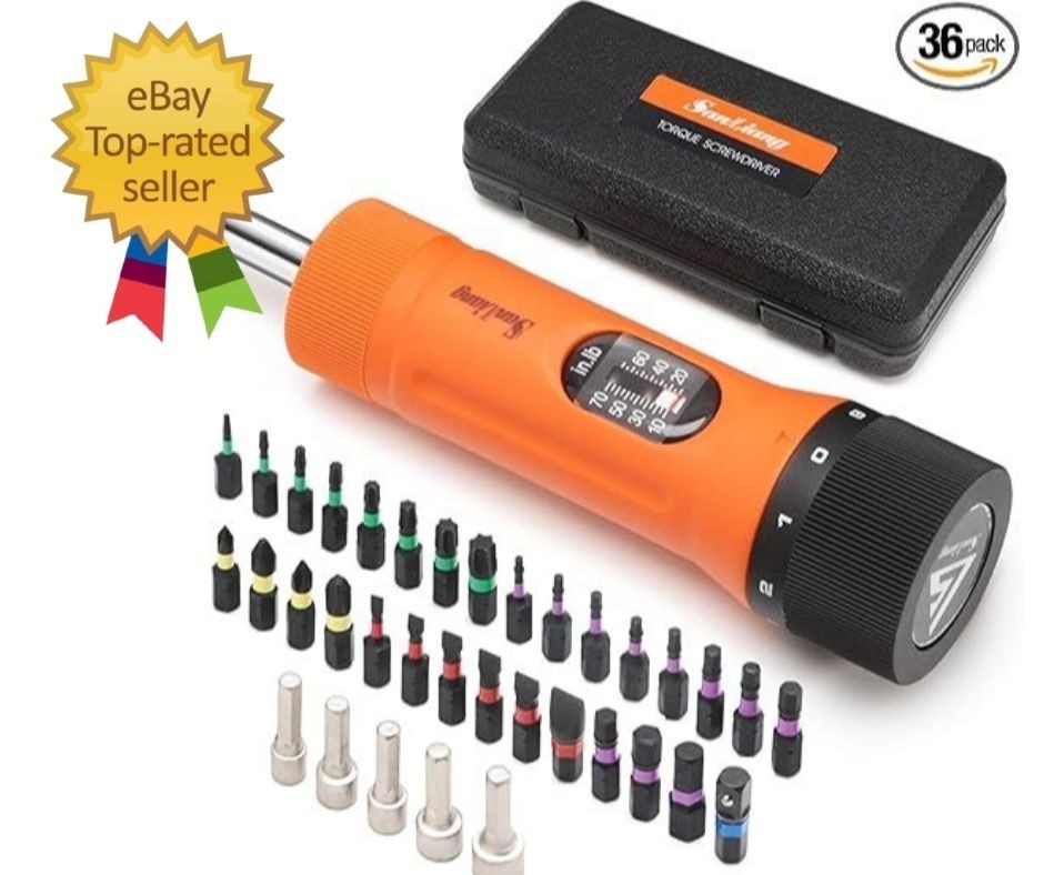 36Pcs Torque Screwdriver Wrench Driver Set 10-70 Inch Pounds Lbs with 29 S2 Bits gallery