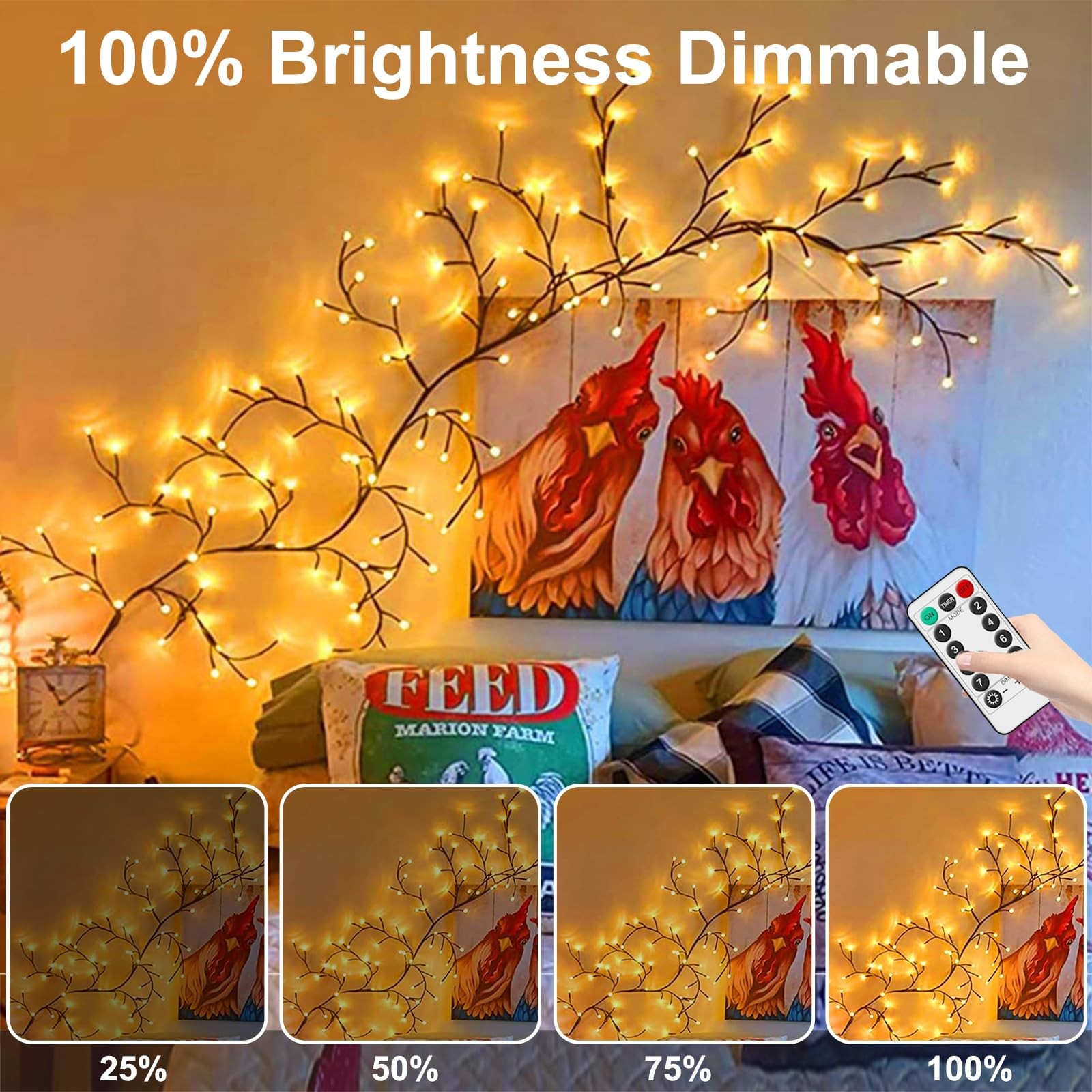 Vines for Home Decor with Remote, 7.5Ft Christmas Swags Decorations Indoor Ar... gallery