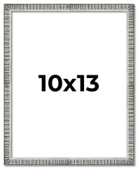10×13 Frame Silver Grey Distressed Solid Wood Picture Frame | 0.75 Inch Moulding