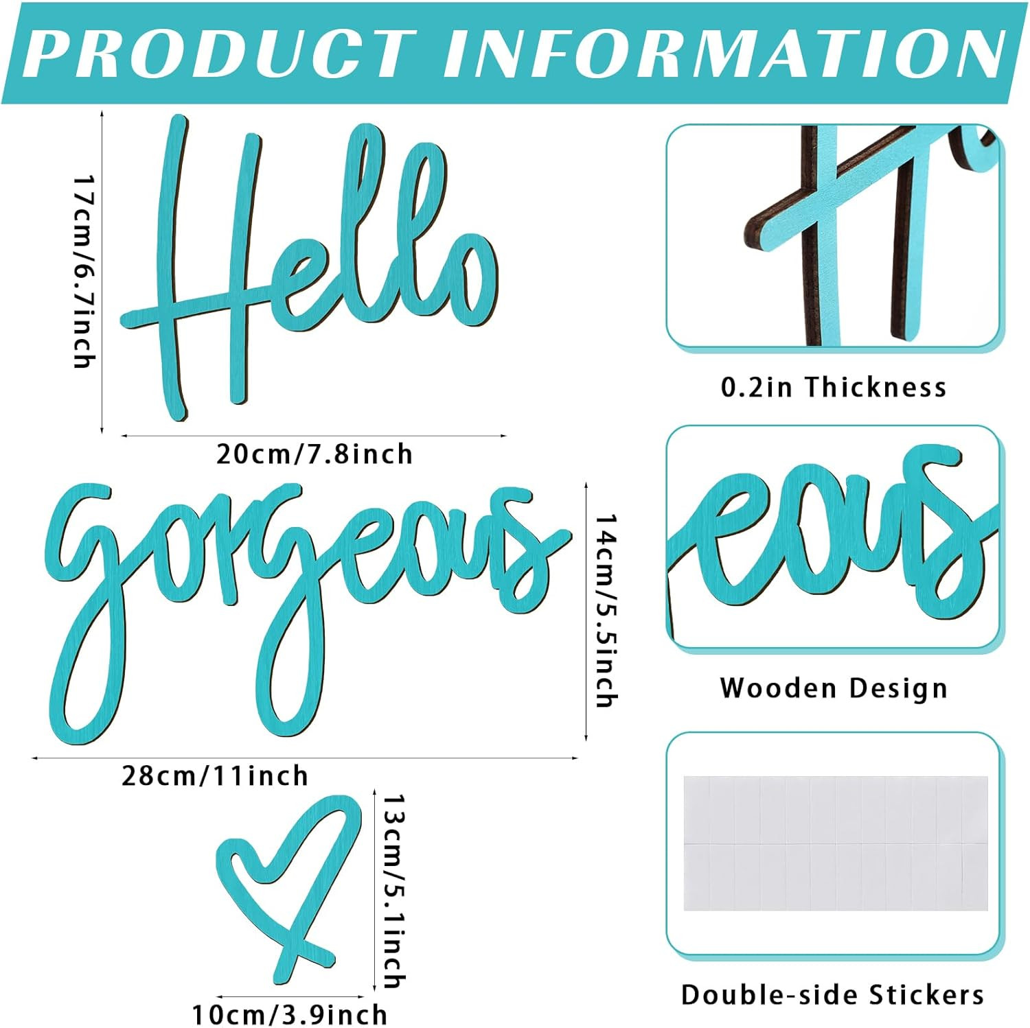 Hello Gorgeous Wall Decor Sign Hello Gorgeous Wall Art Minimalist Wooden Words D gallery