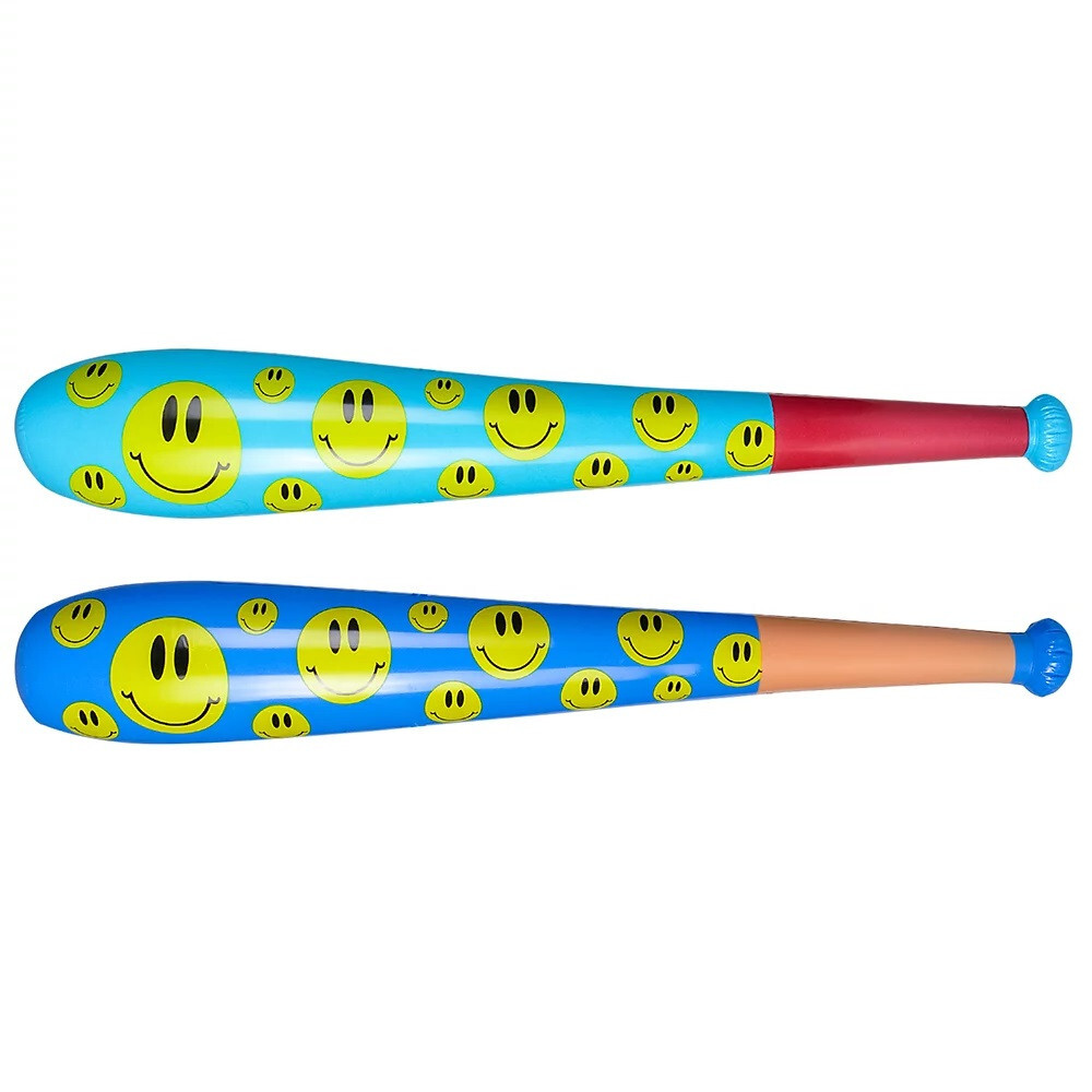 Inflatable Baseball Bats (Smiley Faces) 4 Pieces (Huge - 42 Inches) gallery