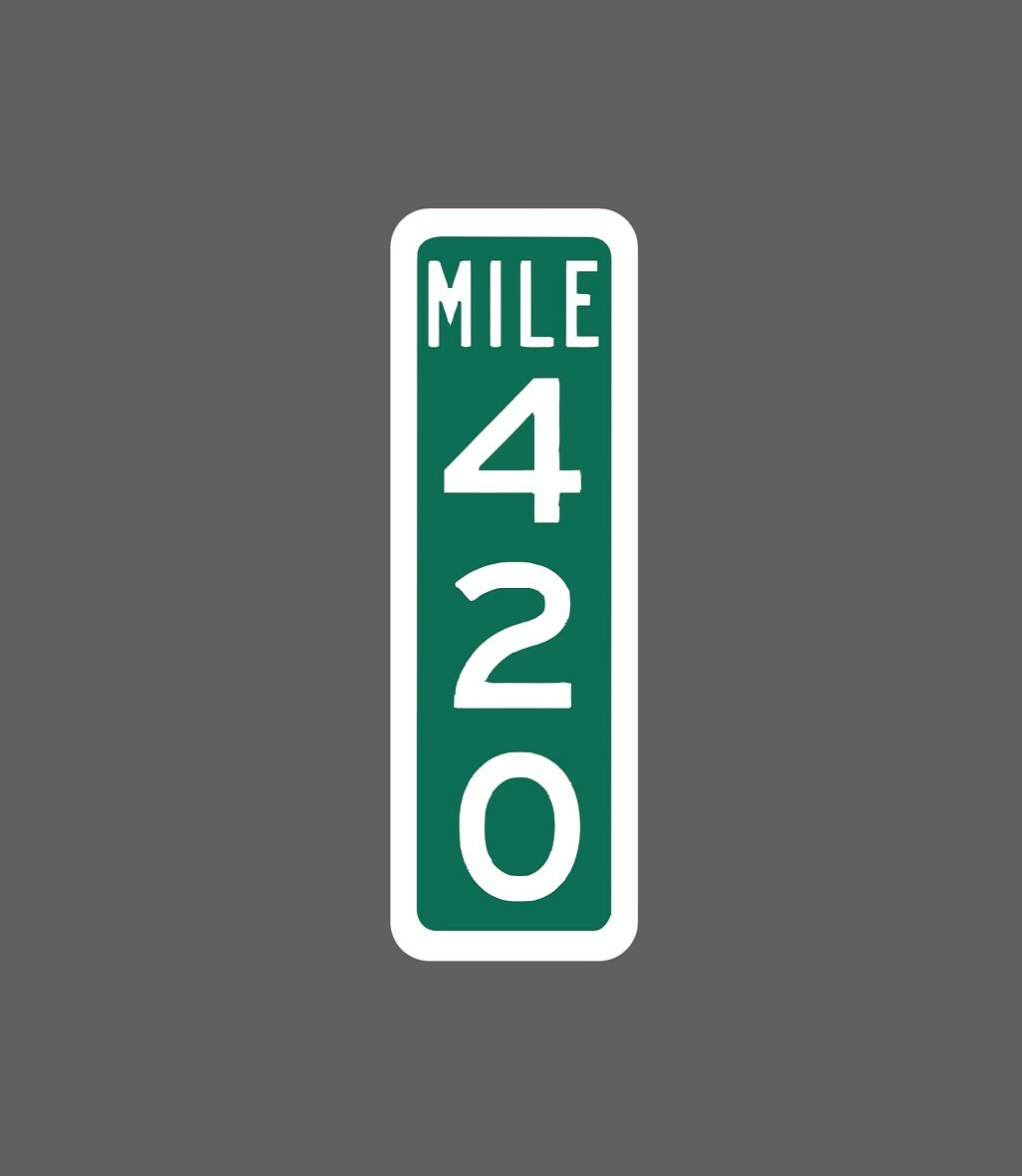 Mile 420 Sticker Street Sign Waterproof - Buy Any 4 For $1.75 Each Storewide! gallery