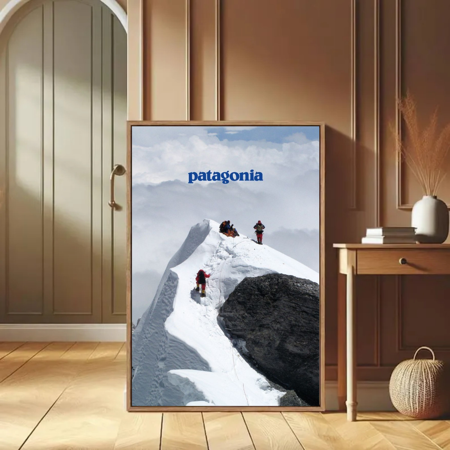 Mountain Climbing Poster Summit Snow Peak Wall Art Nature Adventure Hiking Decor gallery