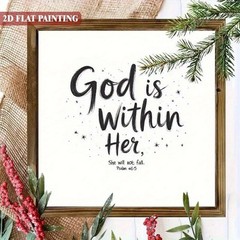 God Is Within Her She Will Not Fall Psalm 46 5 Brush Script Wooden Plaque Decor