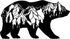 Metal Bear Wall Art Rustic Forest Wildlife Decor for Indoor Outdoor Use