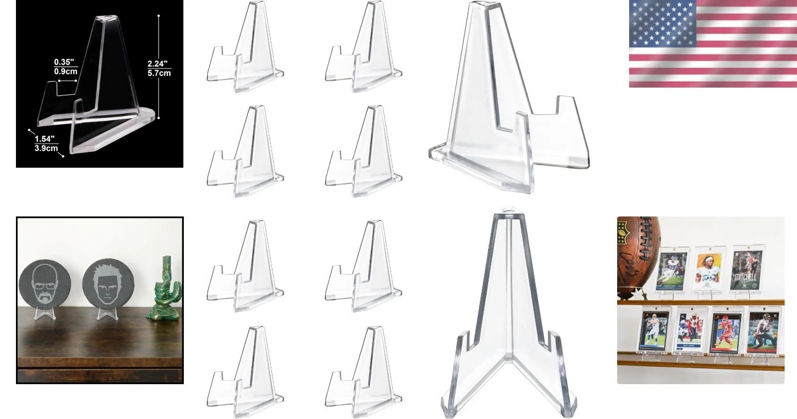 Versatile Triangular 2.2 Inch Acrylic Stands: Perfect for Photos & Memorabilia gallery