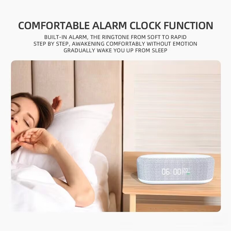 4 in 1 Multi-Function Alarm Clock Display Wireless Charging for Smartphones gallery